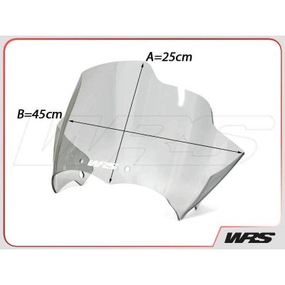 Nízké sportovní plexi WRS 25cm pro R1200GS/A 2004-2012, tmavě kouřové