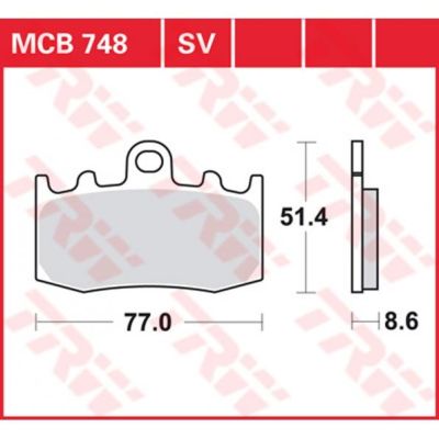 Sada brzdových destiček TRW Lucas MCB748SV na přední kotouče pro BMW R1200GS/A 2004-2012, R1150GS 01-04