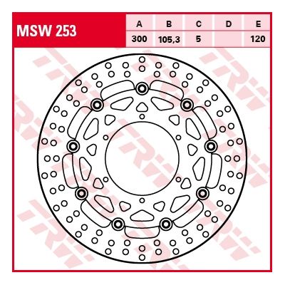 Zadní brzdový kotouč TRW Lucas pro BMW R1200GS/A 2004-2012, F800GS/A, F700GS, F650GS 2008+