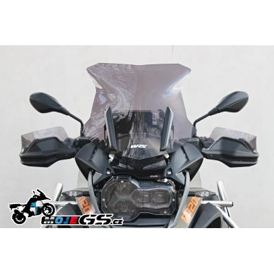 Sportovní plexi WRS 43cm pro BMW R1250GS/A, R1200GS/A LC 2013-2018, tmavě kouřové