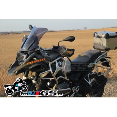 Sportovní plexi WRS 43cm pro BMW R1250GS/A, R1200GS/A LC 2013-2018, tmavě kouřové