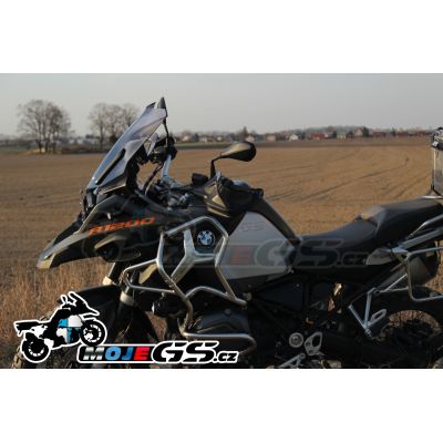 Sportovní plexi WRS 43cm pro BMW R1250GS/A, R1200GS/A LC 2013-2018, tmavě kouřové