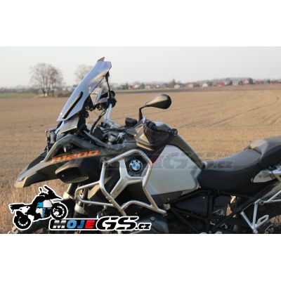 Sportovní plexi WRS 43cm pro BMW R1250GS/A, R1200GS/A LC 2013-2018, tmavě kouřové