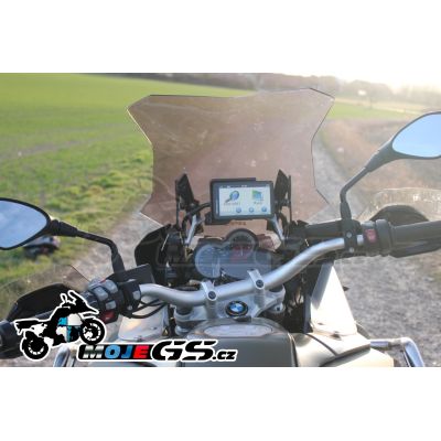 Sportovní plexi WRS 43cm pro BMW R1250GS/A, R1200GS/A LC 2013-2018, tmavě kouřové