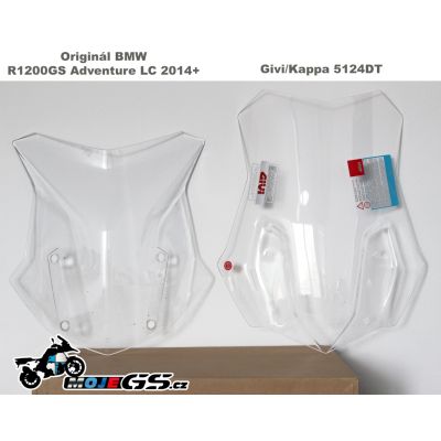 Cestovní plexi Givi/Kappa 54cm pro BMW R1250GS/A, R1200GS/A LC 2013-2018, čiré