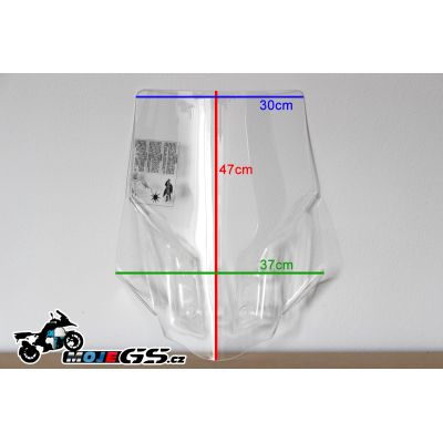 Vysoké cestovní plexi Kappa 47cm pro BMW G310GS, čiré