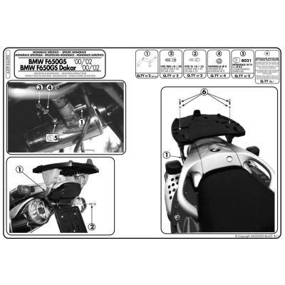 Plotna pod topcase Kappa/Givi pro BMW F650GS/Dakar 2000-2003