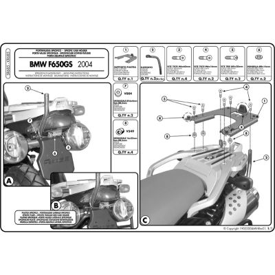 Plotna pod topcase Kappa/Givi pro BMW F650GS, F650GS Dakar 2004-2007, G650GS