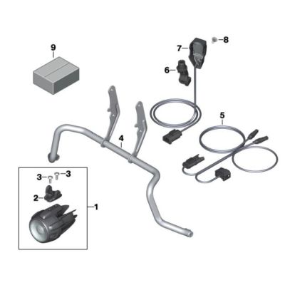LED přídavná světla BMW Nano s držákem pro F850GS, F750GS