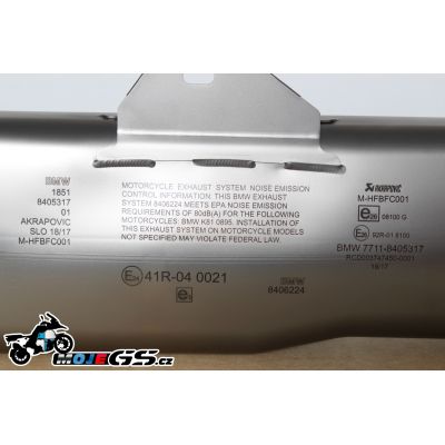 Výfuk Akrapovič HP pro BMW F850GS, F750GS