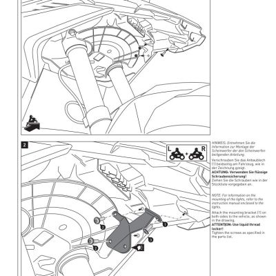 Držák přídavných světel pro BMW F850GS, F750GS