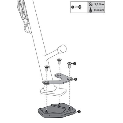 Rozšíření stojánku SW-Motech pro BMW F850GS, F750GS