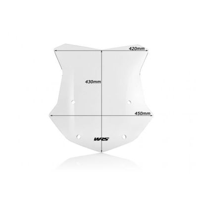 Sportovní plexi WRS 43cm pro BMW R1250GS/A, R1200GS/A LC 2013-2018, čiré