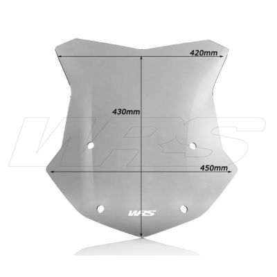 Sportovní plexi WRS 43cm pro BMW R1250GS/A, R1200GS/A LC 2013-2018, lehce kouřové