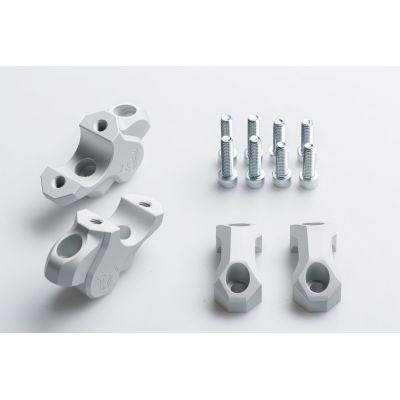 Zvýšení řidítek SW-Motech o 32mm nahoru, 25mm dozadu pro R1250GS/A, R1200GS/A LC 2013-2018, stříbrné