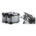ALU boční kufry SW-Motech Trax Adventure + nosiče pro R1250GS/A, R1200GS/A LC 2013-2018, stříbrné