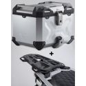ALU topcase SW-Motech Trax Adventure 38l + plotna pro R1250GS, R1200GS LC 2013-2018, stříbrný