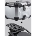 ALU topcase SW-Motech Trax Adventure 38l + plotna pro F850GS, F750GS, stříbrný