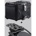 ALU topcase SW-Motech Trax Adventure 38l + plotna pro F850GS, F750GS, stříbrný