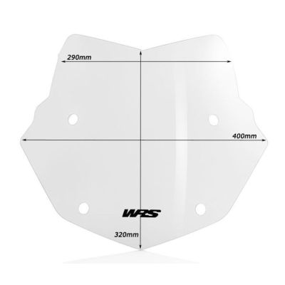 Rallye plexi WRS 32cm pro BMW R1250GS/A, R1200GS/A LC 2013-2018, čiré