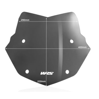 Rallye plexi WRS 32cm pro BMW R1250GS/A, R1200GS/A LC 2013-2018, tmavě kouřové