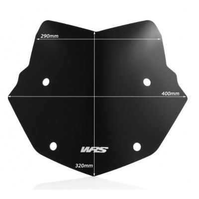Rallye plexi WRS 32cm pro BMW R1250GS/A, R1200GS/A LC 2013-2018, matná černá