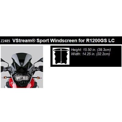 Plexi Ztechnik 39cm pro BMW R1250GS/A, R1200GS/A LC 2013-2018, černé